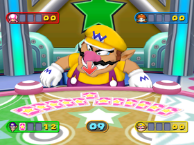 Wario in Deck Hands from Mario Party 7