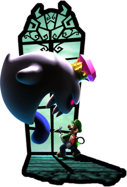 File:LMDM - Luigi and King Boo (transparent).png