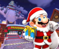The course icon of the R variant with Mario (Santa)