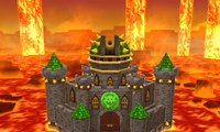 Screenshot of Bowser's Castle in Mario & Luigi: Paper Jam