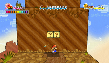 Sixth, seventh, eighth and ninth ? Blocks in Mount Lineland of Super Paper Mario.