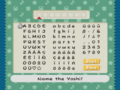 The Yoshi naming screen