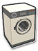 The Washing Machine icon from the European and Australian version of Paper Mario: Color Splash