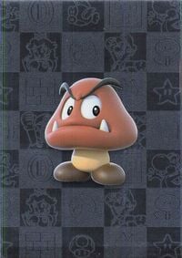 Goomba silver card from the Super Mario Trading Card Collection