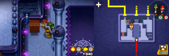 Block 76 in Peach's Castle of Mario & Luigi: Bowser's Inside Story + Bowser Jr.'s Journey.