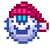 Sprite of the icon for a Snow Pokey in the Super Mario World style of Super Mario Maker 2. It appears in the user-interface for editing mode.