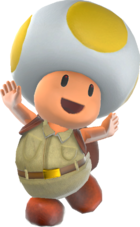 Rendered Model of Yellow Toad in Super Mario Odyssey.