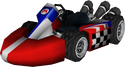 The model for Mario's Standard Kart M from Mario Kart Wii