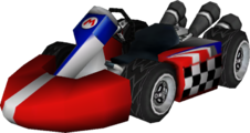The model for Mario's Standard Kart M from Mario Kart Wii