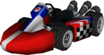 The model for Mario's Standard Kart M from Mario Kart Wii