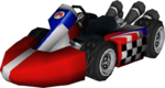 The model for Mario's Standard Kart M from Mario Kart Wii