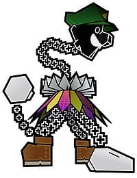 Artwork of Super Dimentio, the final boss of Super Paper Mario.