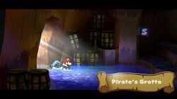 Mario and Admiral Bobbery entering Pirate's Grotto.