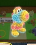 Candyfloss Yoshi, from Yoshi's Woolly World.