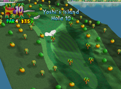 Hole 10 of Yoshi's Island from Mario Golf