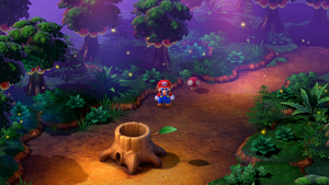 Last Mushroom/Amanita in Forest Maze of Super Mario RPG.