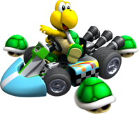 Artwork of Koopa Troopa, from Mario Kart Wii.