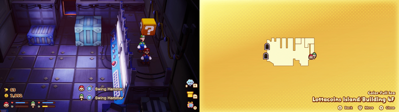 Sixth ? block in Lottacoins Island from Mario & Luigi: Brothership