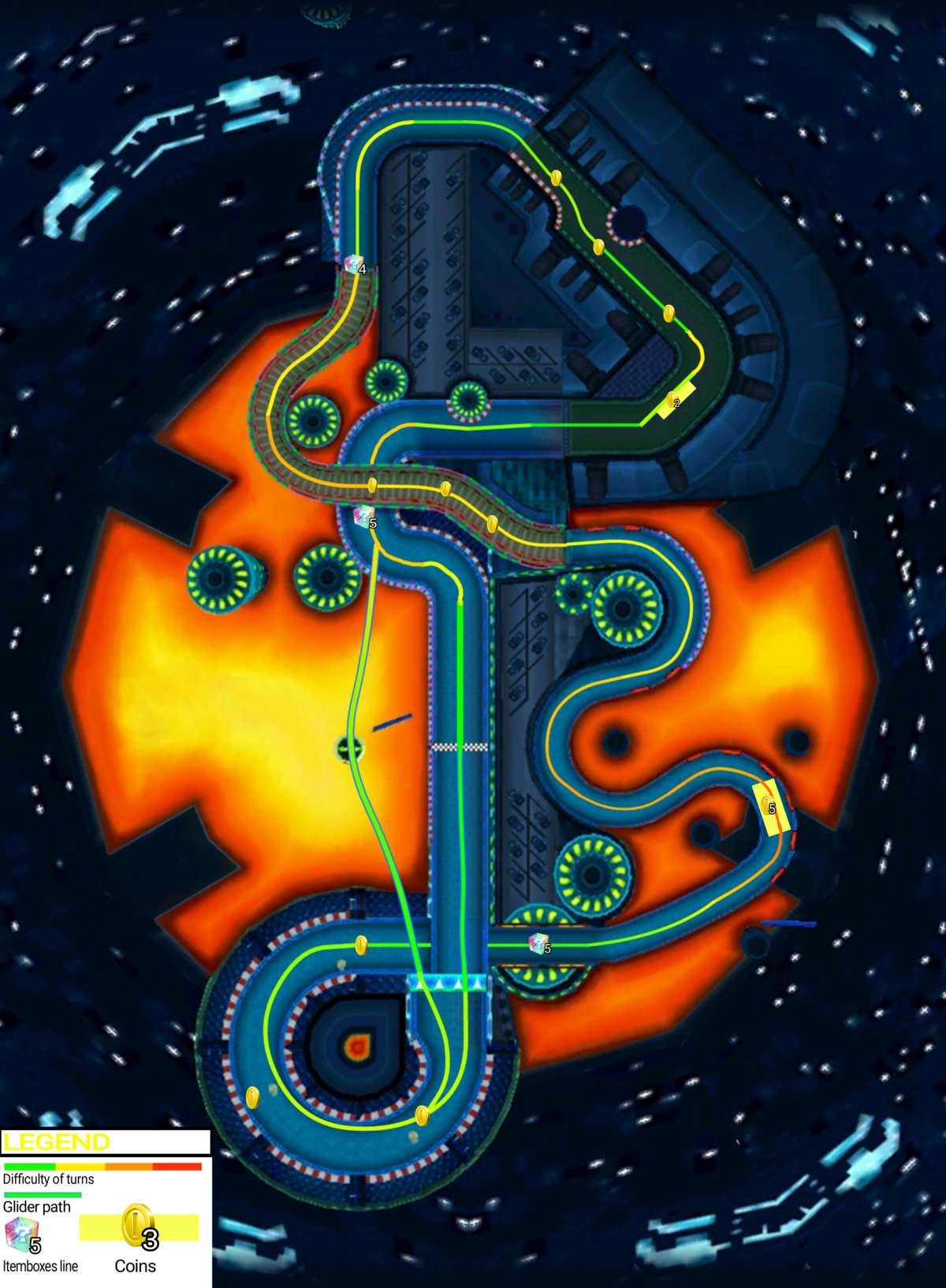 File:MK7 Neo Bowser City Detailed Map.png - Super Mario Wiki, the Mario ...