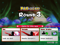 What items appear are shown before a race in Mario Kart Arcade GP 2 begins.