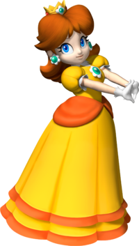 Artwork of Princess Daisy in Mario Party 8 (also used in Mario Kart Wii)