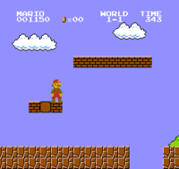 Screenshot of Mario from Super Mario Bros.