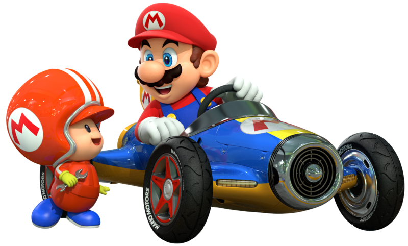 File:Mario and Toad Mechanic Artwork - Mario Kart 8 (shadowless).png