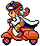 Mona's on her scooter. From WarioWare, Inc.: Mega Microgame$!.