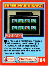One of the Nintendo Collector Cards