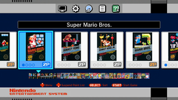 Selecting Super Mario Bros. on the NES Classic Edition