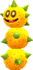 In-game rendering of a Pokey from Super Mario 3D Land.