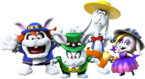 Artwork of the Broodals (from left to right: Spewart, Topper, Rango, and Hariet) from Super Mario Odyssey.