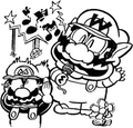 Wario singing to Mario