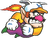 Artwork of Jet Wario, as seen in Wario Land: Super Mario Land 3.