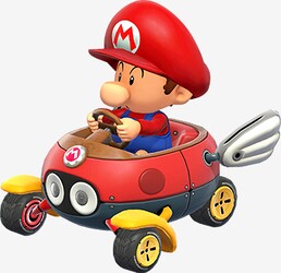 Baby Mario from Mario Kart 8