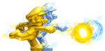 Artwork of Gold Mario and Silver Luigi from New Super Mario Bros. 2