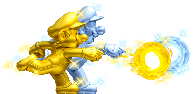 File:Gold Mario and Silver Luigi - New Super Mario Bros 2.png