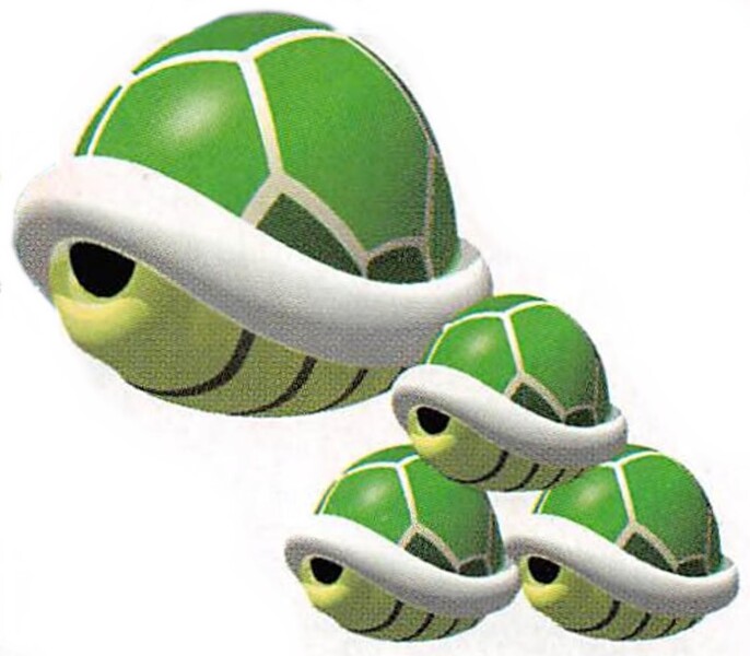File:MK64 Green Shell and Triple art.jpg