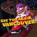 Wario (Hiker) in the Snow Skimmer on Vancouver Velocity