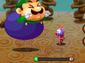 Mario and Luigi using the Snack Basket on Chakron