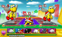 Screenshot of World 6-2, from Puzzle & Dragons: Super Mario Bros. Edition.