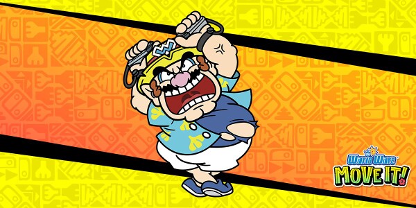 Banner from an opinion poll on several characters from WarioWare: Move It!