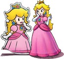Princess Peach and her paper counterpart