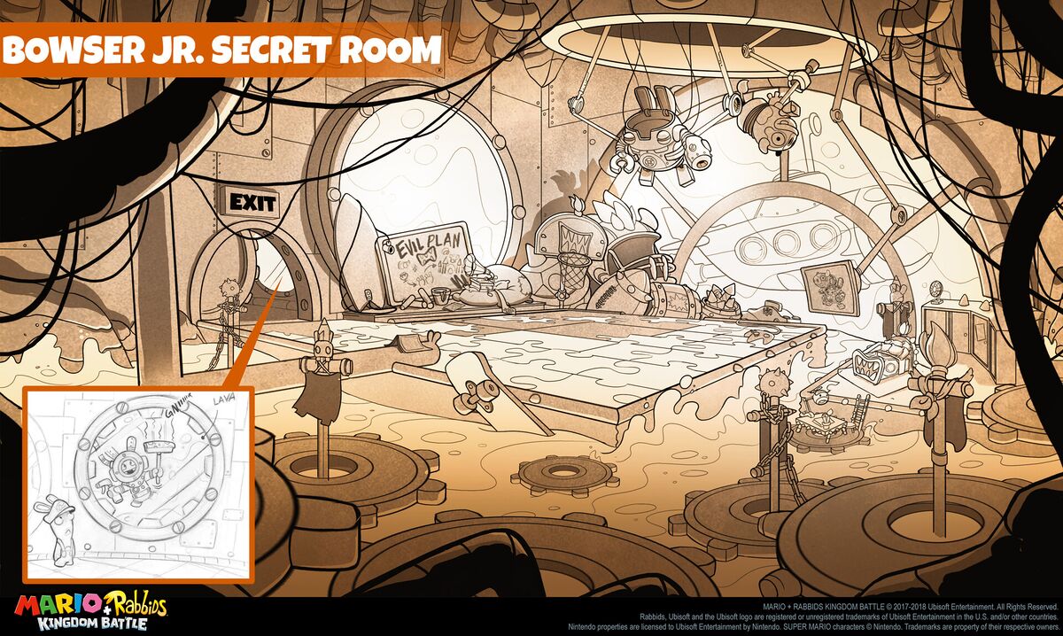 File:Pochet Fabio MRKB concept art Bowser Jr Secret Room.jpg - Super ...