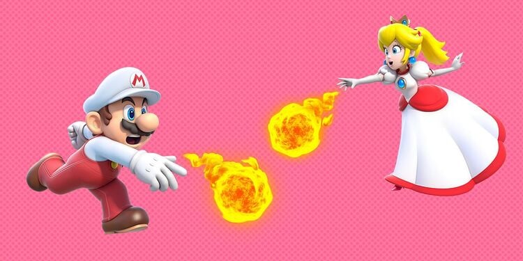 Picture shown with a question in Super Mario 3D World Power-Up Quiz: Throw Fireballs