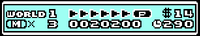 The score bar shown in Super Mario Bros. 3. It also displays the current world, extra lives left, P-Meter, coin count and the remaining time.