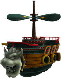 Model of Bowser Jr.'s airship from Super Mario Galaxy