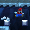 Screenshot of Mario Vaulting over a gap in Chase the Snaking Coins in Super Mario Run, cropped to dimensions reminiscent of the game's screenshots of moves