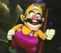 A photo of the Wario animatronic used for E3 1996, 1997, and 2001.