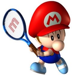 Artwork of Baby Mario from Mario Tennis for Nintendo 64
